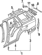 B21662952C - : Weatherstrip for Mazda: 323 Image