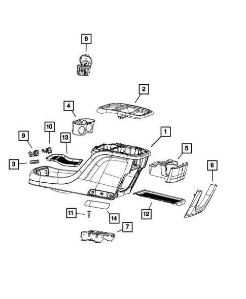 Consoles for 2018 Chrysler Pacifica #1