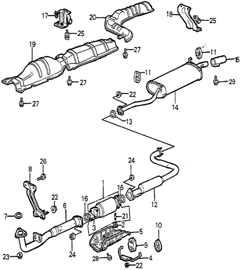 Exhaust System for 1984 Honda Accord #0