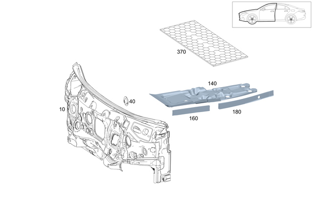 1776828801 - Panelling: Dampening, Firewall for Mercedes-Benz: 180A, 220a, A220, CLA250, CLA35 AMG, CLA45 AMG, CLA45 AMG S Image image