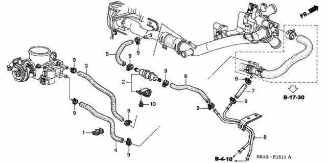 Water Hose (2) for 2001 Honda Civic #0