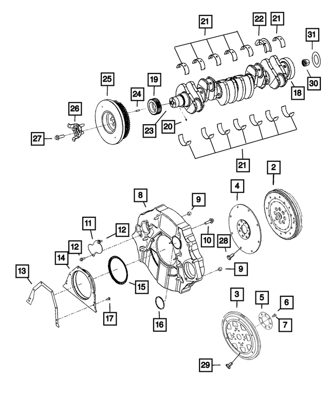 68222874AA - 6.7L Turbo Diesel; Engine: Flexplate, Automatic Transmission for Mopar Image