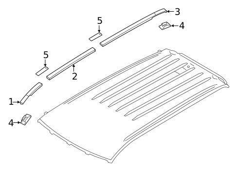 Exterior Trim - Roof for 2015 Mitsubishi Outlander #1