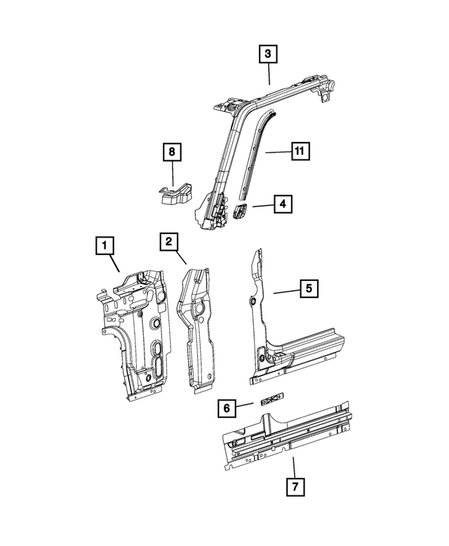 68359966AC - Body Sheet Metal Except Doors: Fender Shim, Right for Mopar Image