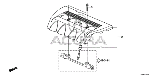 Engine Cover (2.4L) (1) for 2014 Acura ILX #0
