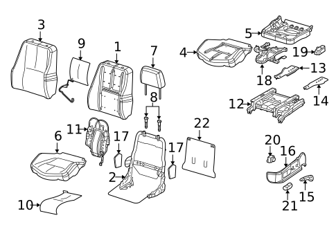 Driver Seat Components for 2007 Pontiac Grand Prix #0