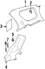 7625063G01T01 - : Upper Quarter Trim for Suzuki Image