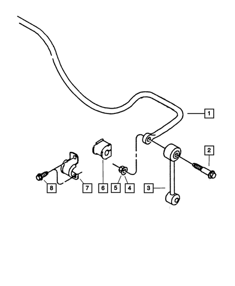 Rear Stabilizer for 2005 Jeep Wrangler #0