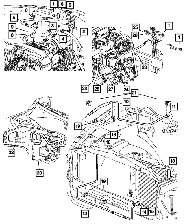 68020026AA - Air Conditioners and Heaters: A/c Line O Ring for Mopar Image image
