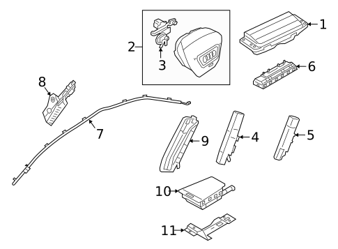 Air Bag Components for 2025 Audi A8 Quattro #0