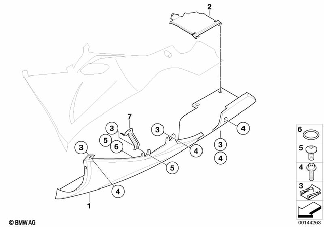 46637719040 - Frame and Mounting Parts: Engine Spoiler Right -  for BMW-Motorrad Image image