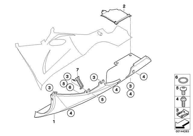 46637719040 - : Engine Spoiler Right for BMW-Motorrad Image