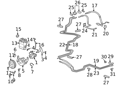 Power Steering Hoses, Pumps, & Related Components for 2005 Porsche 911 #0