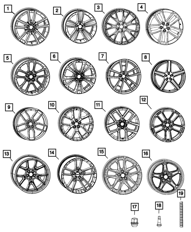 6TE83DD5AA - : Aluminum Wheel, Front Or Rear for Mopar Image