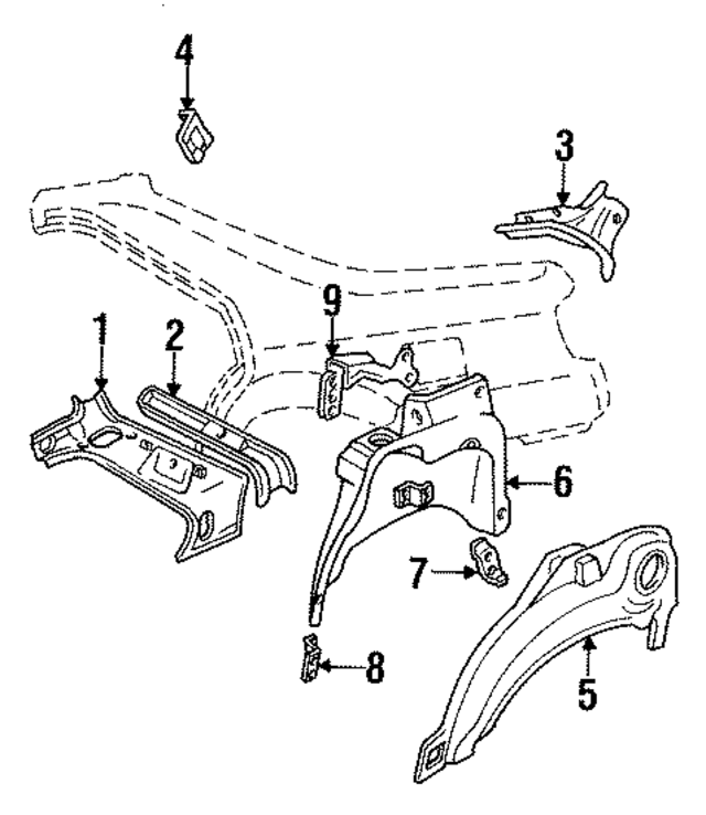 7661450Y00 - : Pillar Reinforced for Nissan Image