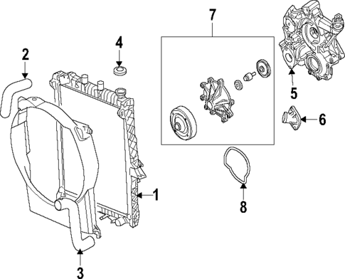 Radiator & Components for 2008 Dodge Durango #1