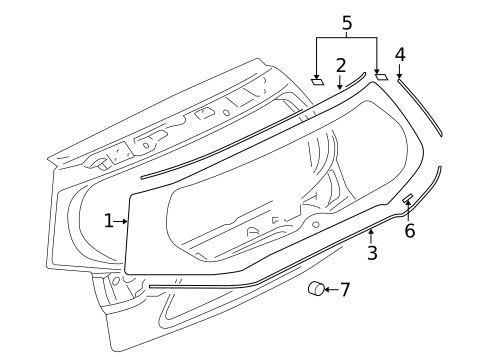 Glass - Lift Gate for 2013 Mitsubishi Outlander #0