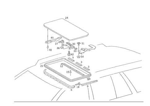 Sliding/Lifting Roof Plate for 1988 Mercedes-Benz 300TE #0