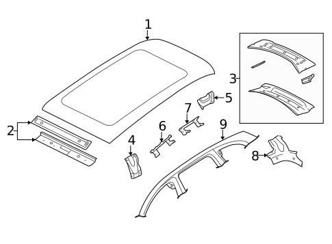 Roof & Components for 2013 Audi Q7 #0