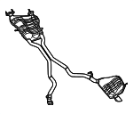 68276627AE - Exhaust: Muffler W/Tailpipe for Dodge: Durango Image