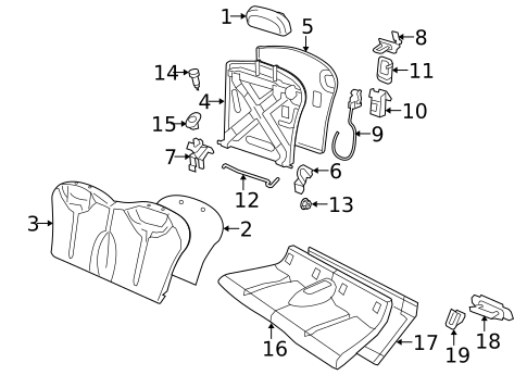 Rear Seat Components for 2005 Mini Cooper #0