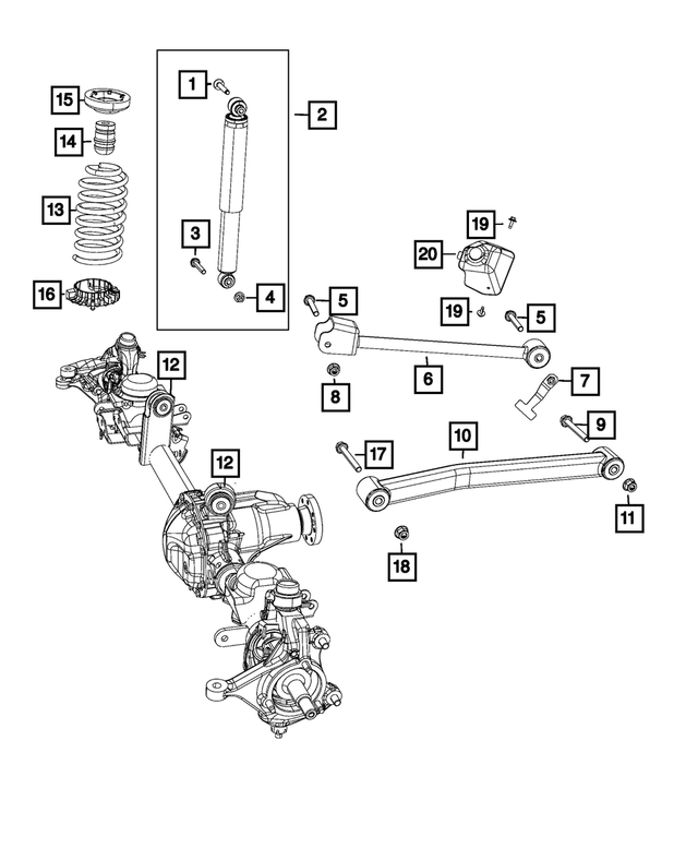 68383632AB - : Suspension Shock Absorber Kit for Mopar Image