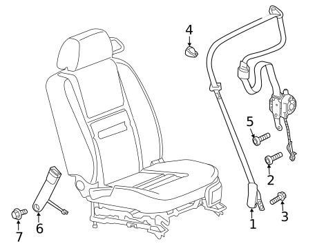 Front Seat Belts for 2007 Chevrolet Monte Carlo #0