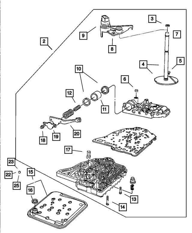 R5137566AB - Automatic Transaxle 4 Speed: Complete Valve Body for Mopar Image image