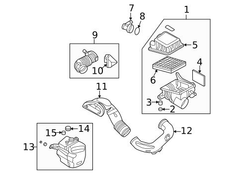 Air Intake for 2008 Kia Optima #0