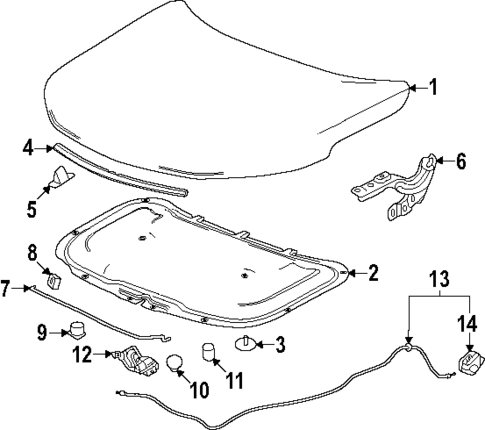 Hood & Components for 2025 Buick Envista #0