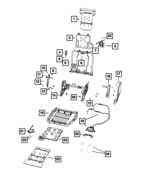Rear Seats - Second Row Adjusters, Recliners, Shields and Risers for 2023 Ram 1500 #2