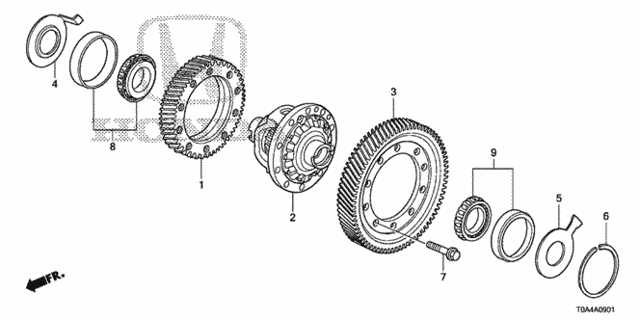 AT Differential (4WD) (5AT) for 2013 Honda CR-V #0
