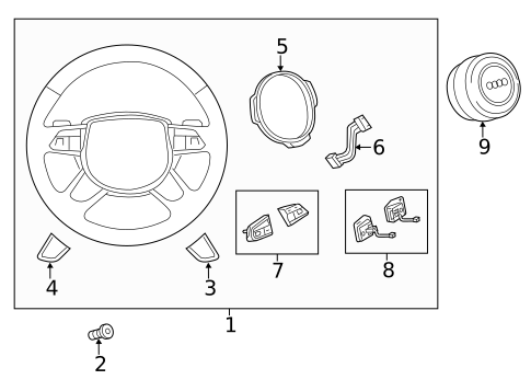 Steering Wheel & Trim for 2014 Audi S6 #0