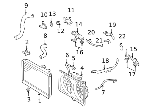 Radiator & Components for 2002 Lexus LS430 #0