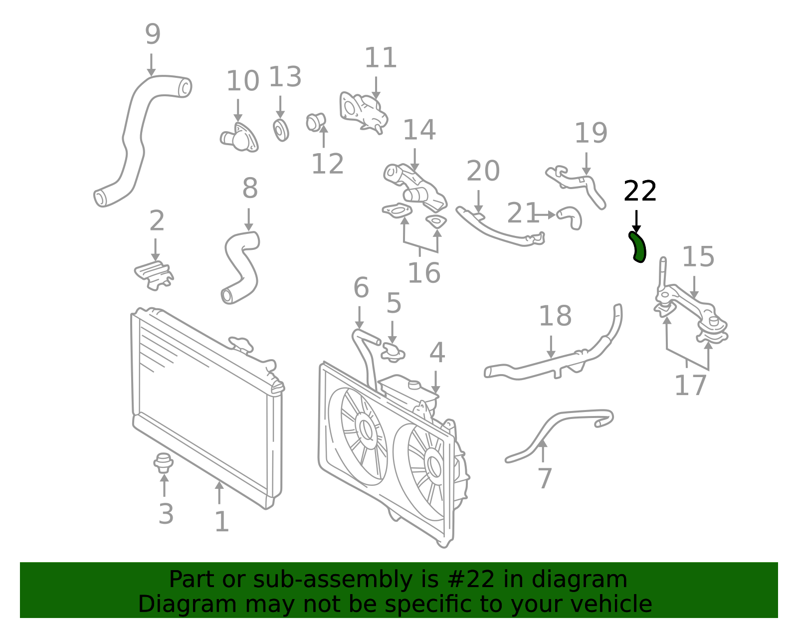 2001-2007 Lexus Engine Coolant Hose 16261-50120 | OEM Parts Online