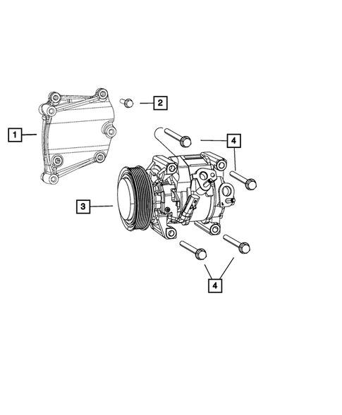 Air Conditioner Compressor and Mounting for 2015 Chrysler 200 #1