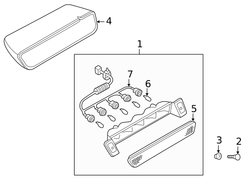 High Mounted Stop Lamp for 2003 INFINITI QX4 #0