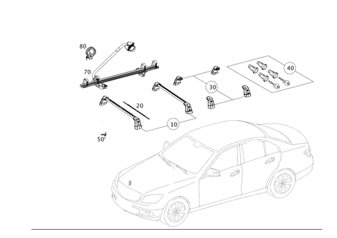 Roof Carrier Systems for 2010 Mercedes-Benz C350 #0