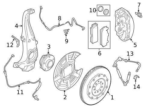 Front Brakes for 2014 BMW M6 #0