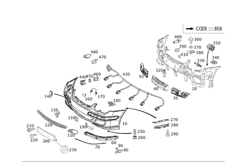 Front Bumper for 2003 Mercedes-Benz C 230 #0