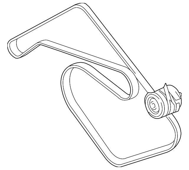2000-2010 Jaguar Serpentine Belt C2C37063 OEM Parts Online - Main Image
