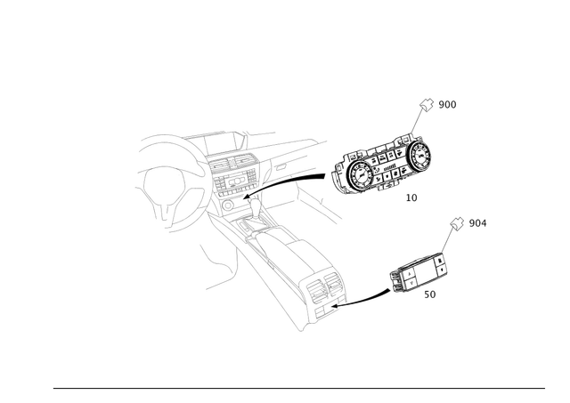 2049003803 - Heating and Ventilation: Control Unit for Mercedes-Benz Image image
