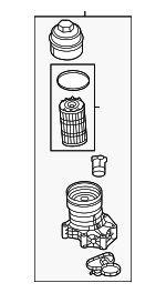6M115401M - Engine: Oil Filter Housing for Audi Image
