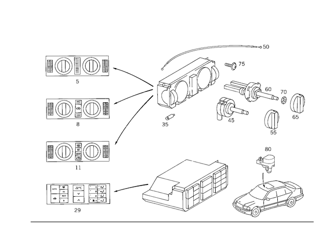 2108300185 - Heating and Ventilation: Control System for Mercedes-Benz: C220, C230, C280, CLK430 Image image