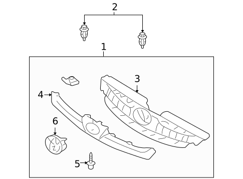 Grille & Components for 2009 Toyota Sienna #0