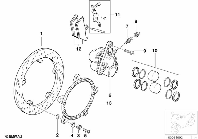 34112338232 - Brakes: Brake Disk - D=320-5.0mm for BMW-Motorrad Image