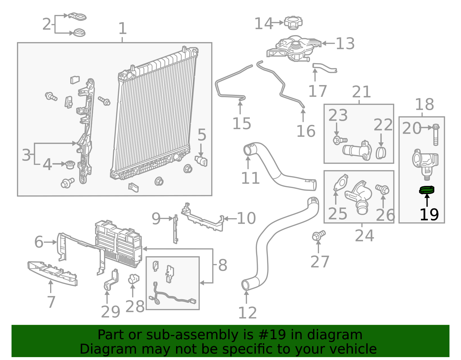 2014-2026 GM Engine Coolant Thermostat Housing Seal 12647181 GM ...