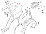 7147169847 - Body: Wheelhouse Liner Nut for BMW Image