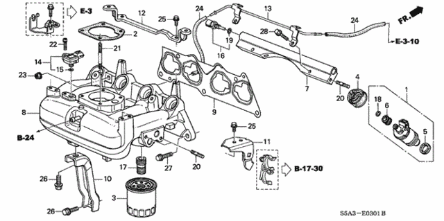 Intake Manifold (2) for 2001 Honda Civic #0