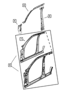 68003959AC - Body Sheet Metal Except Doors: Body Side Aperture Front Panel Package, Left for Mopar Image